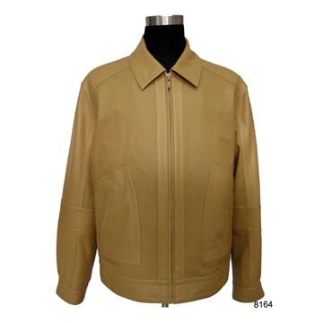  Men`s Lambskin Leather Jacket (Hommes Veste en cuir d`agneau)
