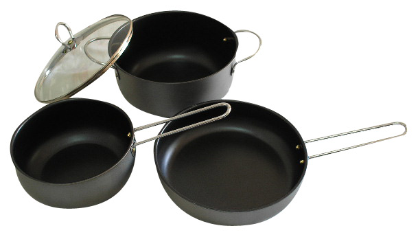  Stock 3pcs Non-Stick Saucepans (Фондовый 3шт Неприлипающие кастрюль)