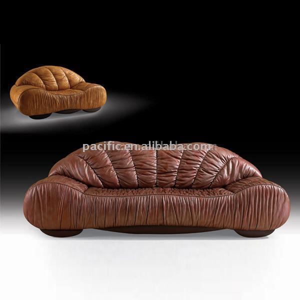  Classical Leather Sofa - 8825# (Классическая кожа Диван - 8825 #)