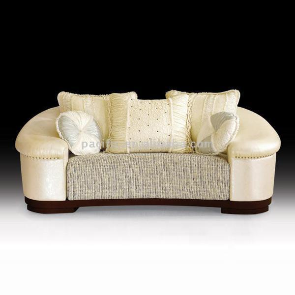  Leisure and Elegant Fabric & Leather Sofa