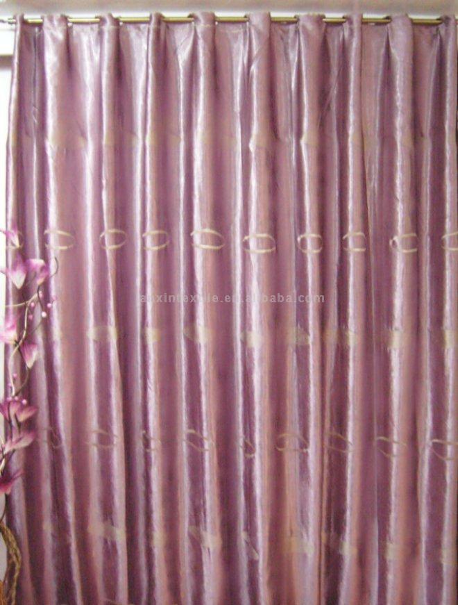  Tape-Embroidered Curtain