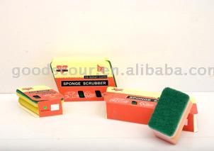  Nylon Abrasive Sponge Scrubber