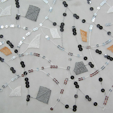  Spangle Embroidered Polyamide Fabric ( Spangle Embroidered Polyamide Fabric)