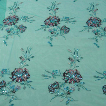  Spangle Embroidered Polyamide Fabric ( Spangle Embroidered Polyamide Fabric)