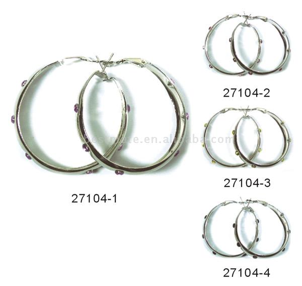  Round Metal Earrings (Round Ohrringe)