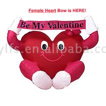  Air-Blown Inflatable Valentine Female Heart Decoration (Air-Blown gonflable Valentine Homme Heart Décoration)
