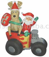  Airblown Inflatable Santa Clause with Reindeer in A Truck (Airblown Inflatable Santa Clause de rennes dans un camion)