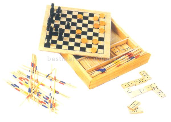  4 in 1 Wooden Game