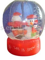  Animated/Rotating Inflatable Christmas Snow Globe/Snow Dome (Animated / rotatif gonflable Noël Snow Globe / Snow Dome)