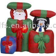  Air Blow Inflatable Pop And Down Santa And Penguin (Air gonflable Blow Pop And Down Santa Et Penguin)
