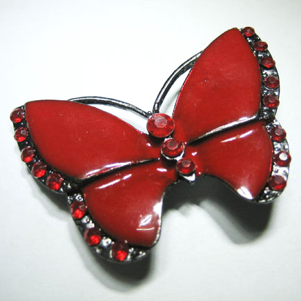  Red Butterfly Brooch (Красная бабочка Брошь)