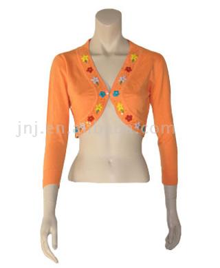  Ladies` Knitted Top with Sequins and Printing
