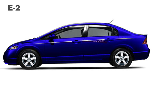  Honda CIVIC Compatible Car Decal (Blue) (Honda CIVIC Совместимые автомобиль пропуска (синий))