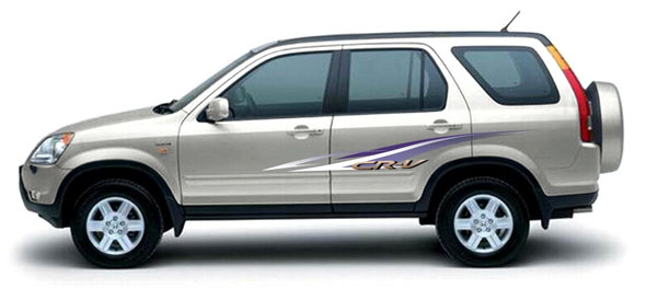  Honda CR-V 04 Compatible Car Decal (Silver) ( Honda CR-V 04 Compatible Car Decal (Silver))