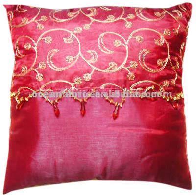  Embroidered Joining Organza Cushion with Beads (Вышитый Присоединение органзы подушки с бисером)