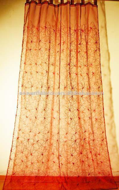  Embroidered Organza Curtain (Вышитой органзы занавес)