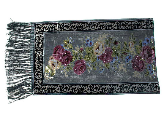  Silk Velour Burned Out Printed Scarf (Velours de soie Foulard imprimé Burned Out)
