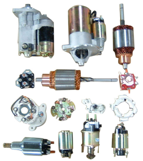  Starter, Armature, Carbon Brush, Brush Holder & Solenoid Switch (Starter, Armature, des balais, Porte-balai & Solenoid Switch)