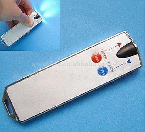  3-In-1 Class III A Laser Pointer with LED Torch Key Ring