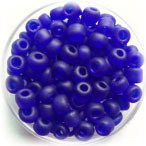  Frosting Sapphire Blue Bead