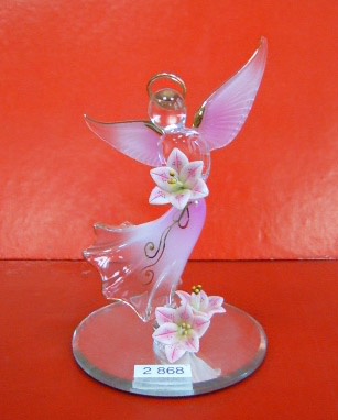  Glass Angel with Flower (Glass Angel with Flower)