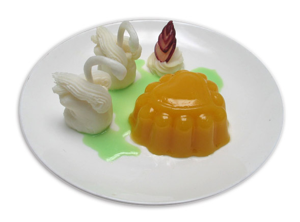  Food Replica (Pudding with Swan Shaped Sweet) (Food Replica (Pudding avec Swan bonbon de forme))