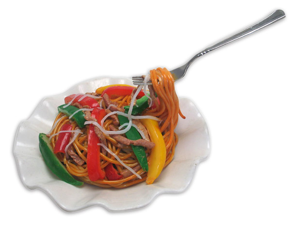  Food Replica (Saute Spaghetti with Beef Shred) (Essen Replica (Saute Spaghetti mit Shred Beef))