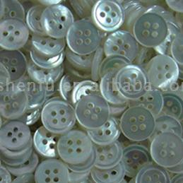  Whitelip MOP Shell Buttons (White/White) (Whitelip MOP Shell Buttons (Blanc / White))
