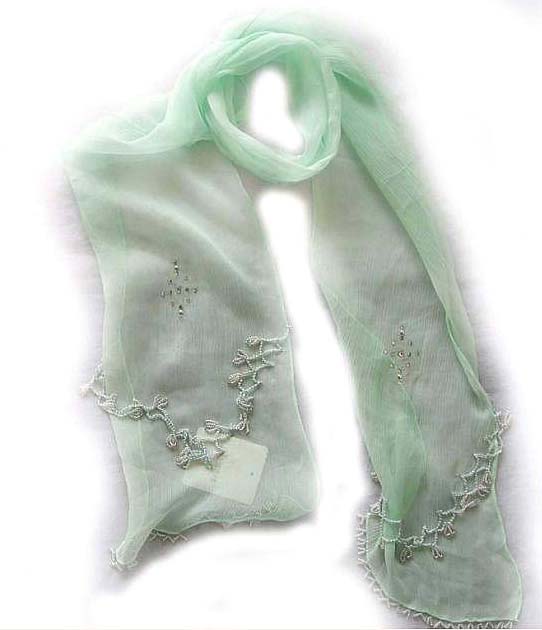  Silk Beading Scarf (Lot de soie Foulard)