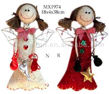  Sisal Christmas Hanging Angels (Сизаль Рождественские ангелы висячий)