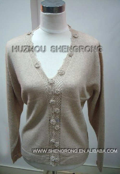  Women`s Cashmere Crocheted Cardigan ( Women`s Cashmere Crocheted Cardigan)