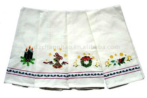  Christmas Embroidered Tea Towel (Рождественские вышитые полотенца)