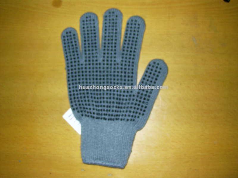  Knitted Working Gloves with PVC Dots (Gants tricotés de travail avec des points de PVC)
