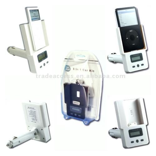  200 Channels FM Transmitter , Car Holder and Charger with LCD for iPod ( 200 Channels FM Transmitter , Car Holder and Charger with LCD for iPod)