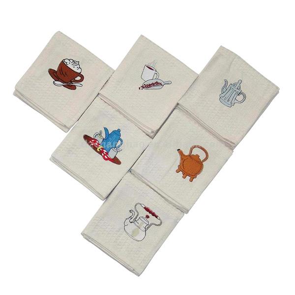  Waffle Embroidered Kitchen Towel ( Waffle Embroidered Kitchen Towel)