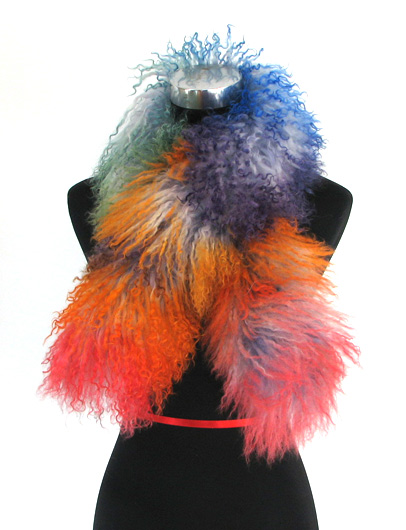  Colorful Tibetan Lamb Fur Scarf ( Colorful Tibetan Lamb Fur Scarf)