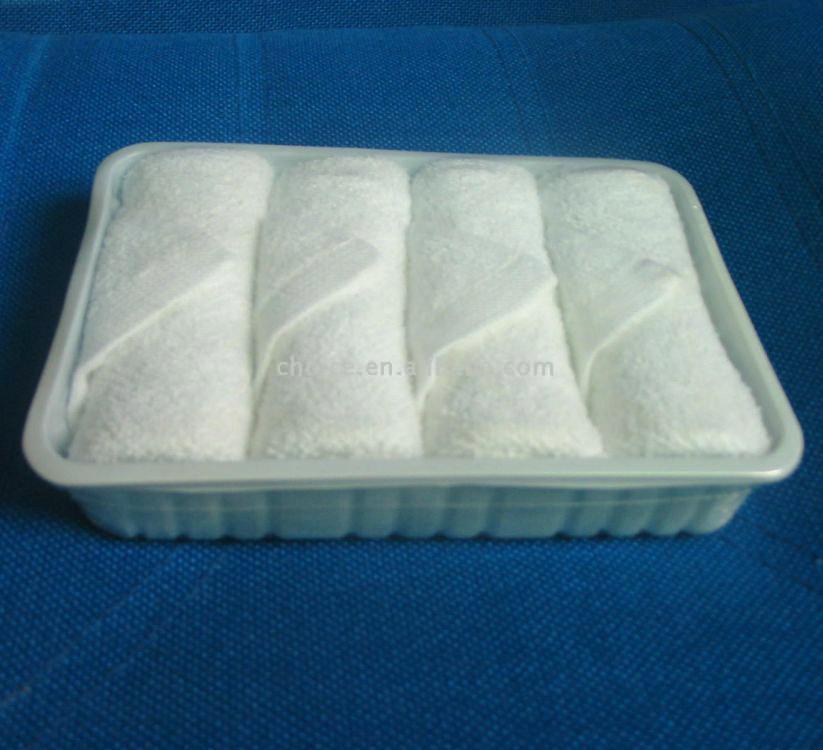  Disposable Cotton Towel in Tray ( Disposable Cotton Towel in Tray)