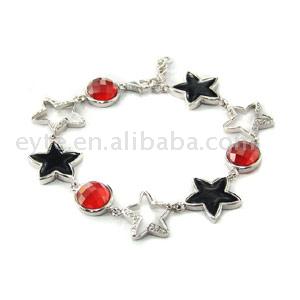  Silver Bracelet with CZ Stone and Onyx ( Silver Bracelet with CZ Stone and Onyx)