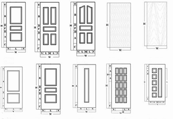  Door Skin Moulds (Moules à la porte de la peau)