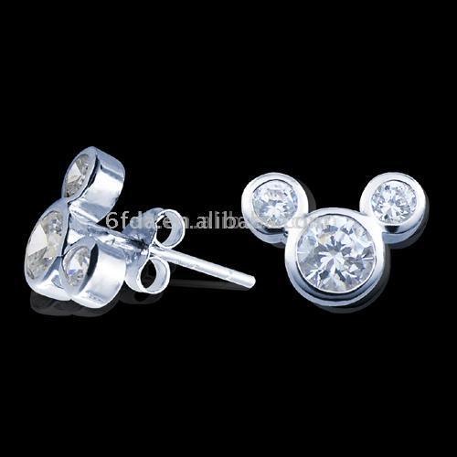  925 Sterling Silver Zircon Earrings (925 Sterling Silber Ohrringe Zirkon)
