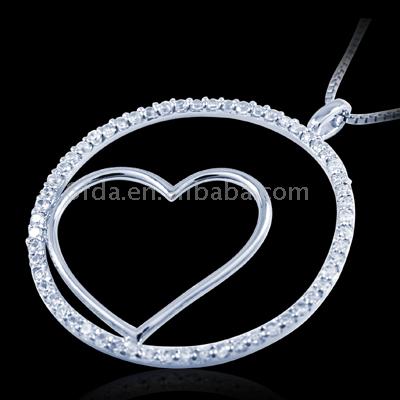  925 Sterling Silver Zircon Pendant (925 Argent zircon Pendentif)