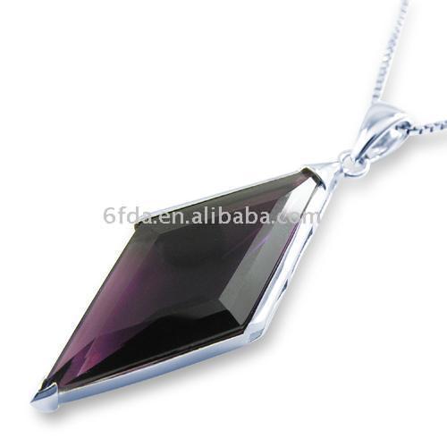  925 Sterling Silver Crystal Pendant (925 Sterling Silver Crystal Pendentif)