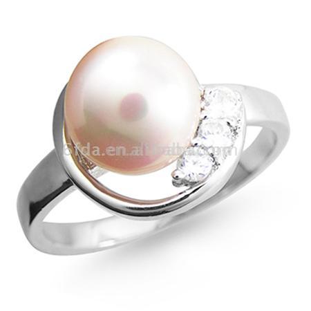  925 Sterling Silver Pearl Ring