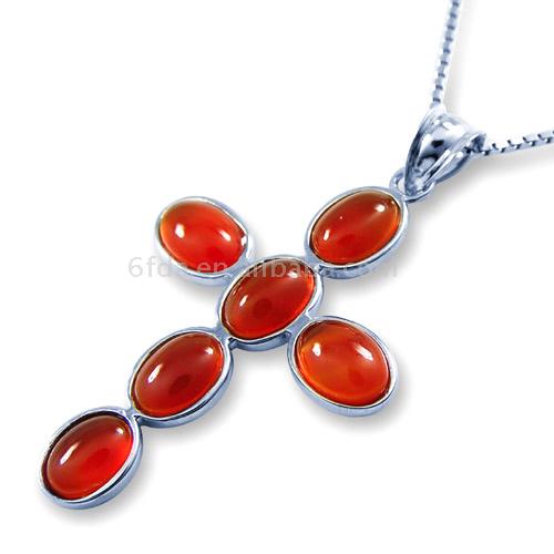  925 Sterling Silver Agate Pendant (925 Серебрянные Агаты кулон)