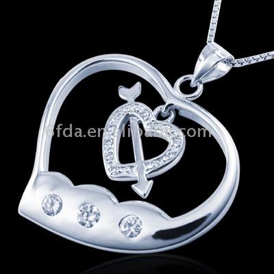 925 Sterling Silver Zircon Pendant (925 Argent zircon Pendentif)