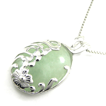 925 Sterling Silber Anhänger Jade (925 Sterling Silber Anhänger Jade)