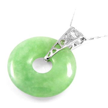  925 Sterling Silver Jade Pendant (Argent 925 Pendentif de jade)