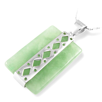  925 Sterling Silver Jade Pendant (Argent 925 Pendentif de jade)