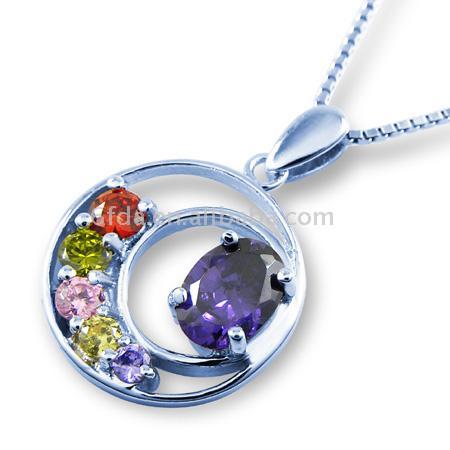  925 Sterling Silver Zircon Pendant (925 Argent zircon Pendentif)