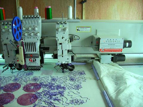 Gg-dual-gold-spangle Embroidery Machine for Mixed,6stitches ,12heads(GG-612)